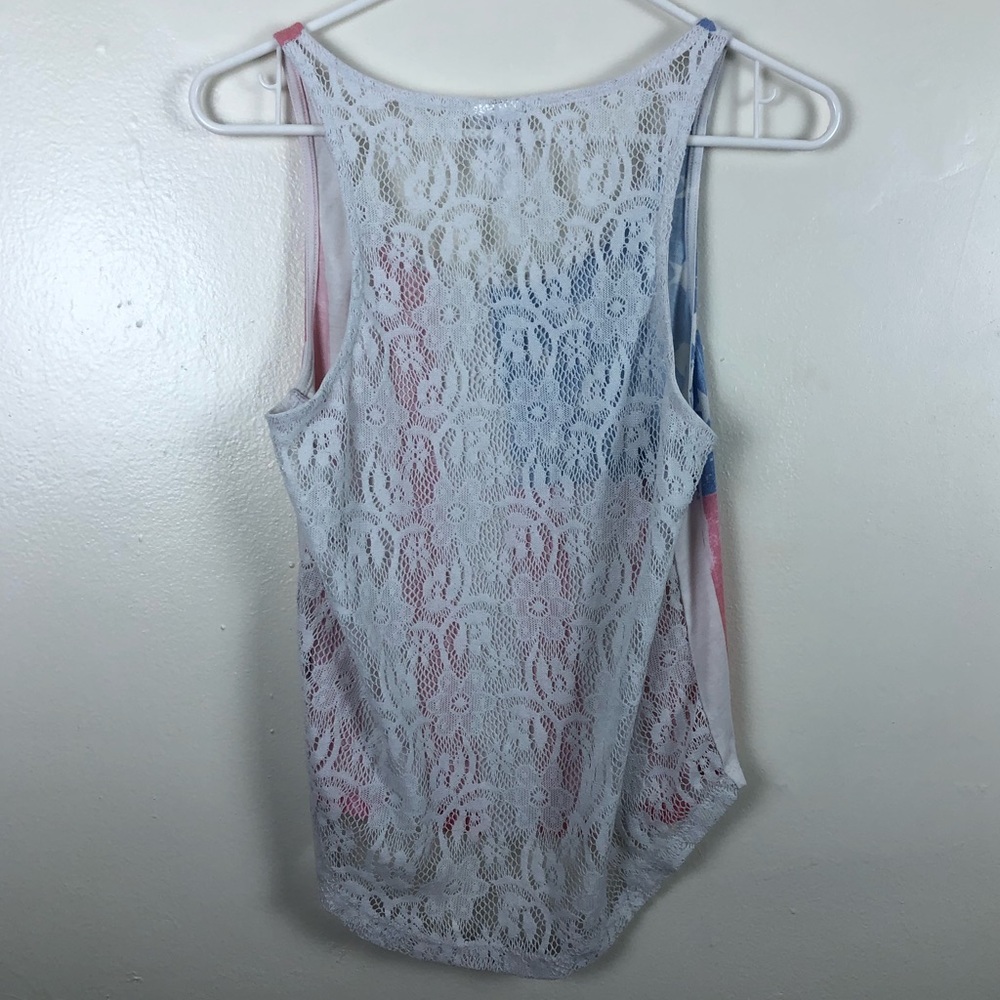 ✨Freeze American Flag Tank Top w/ Lace Back✨ - Picture 3 of 5